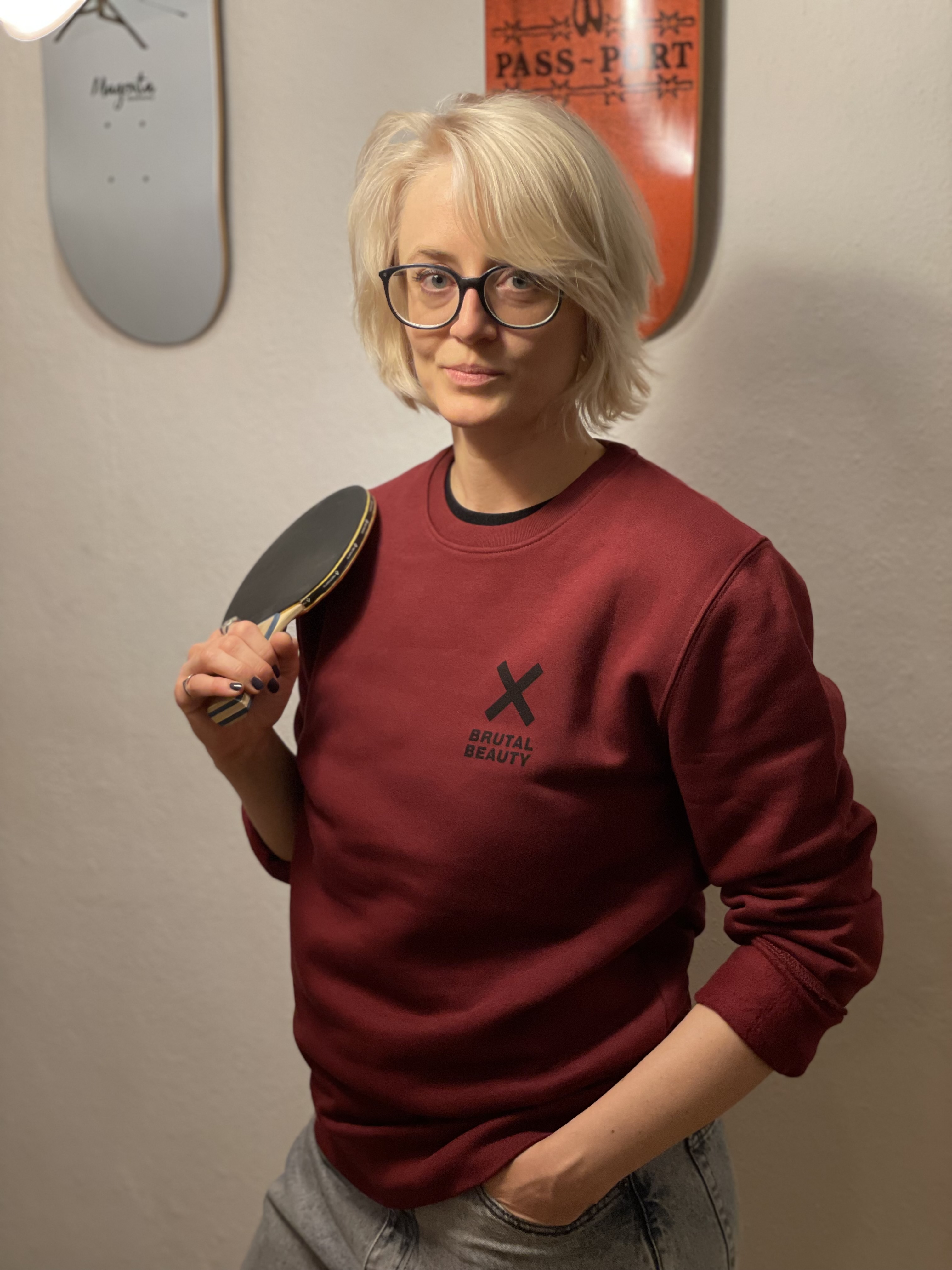 Brutal Beauty Sweater Burgundy